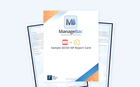 Sample IGCSE + AP Report Card