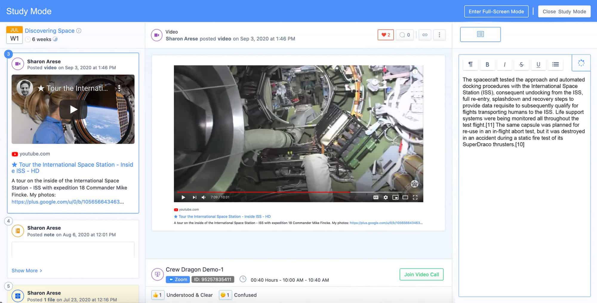 Integrated Remote Learning Study Mode