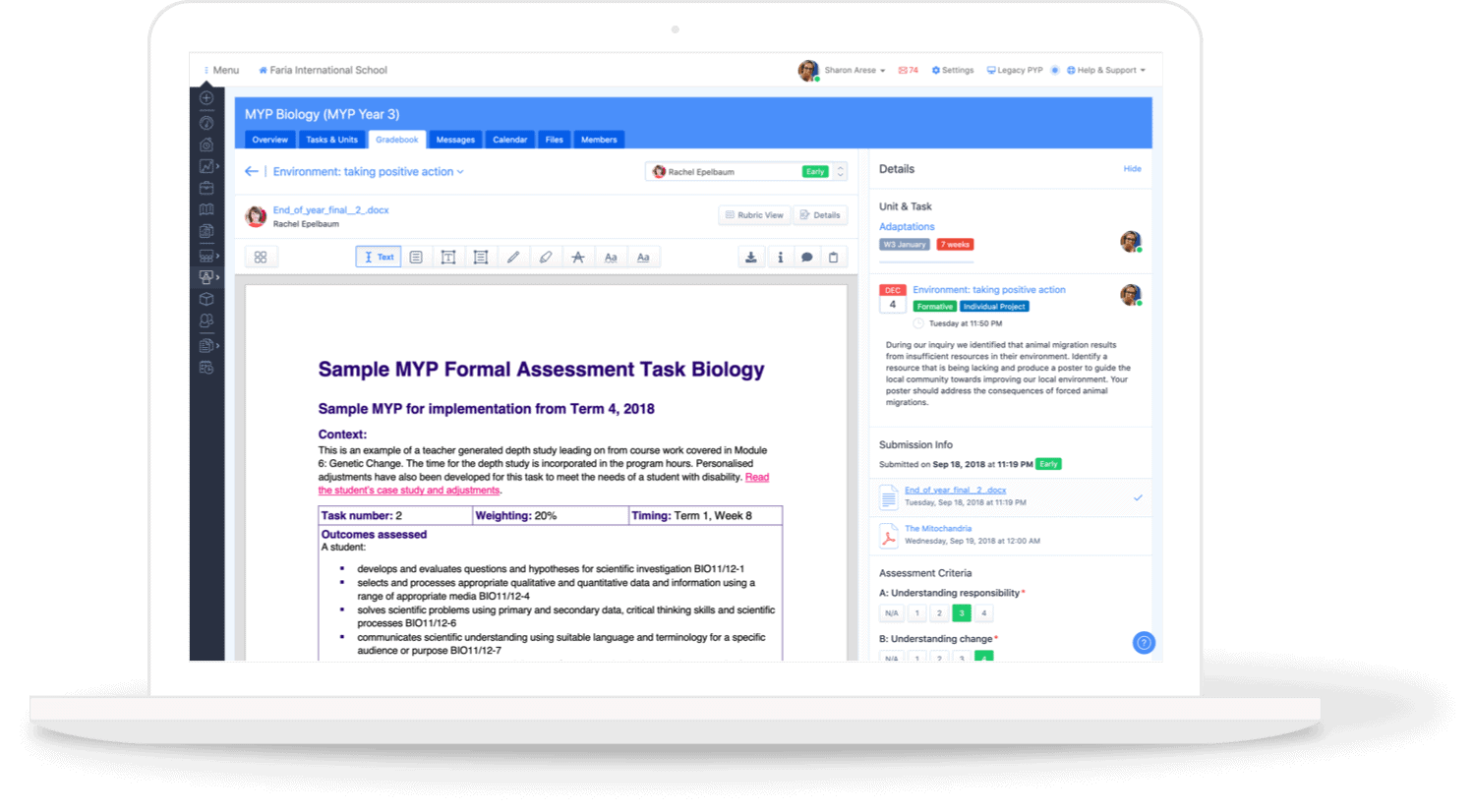 MYP ad 2 MYP online learning, assessment and reporting