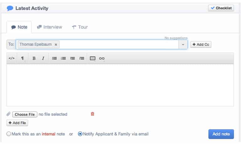 Direct Email Messaging to Applicants