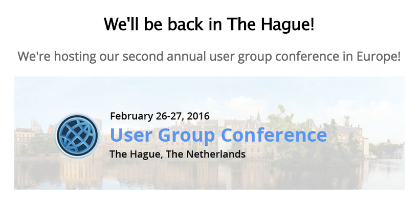We'll be back in The Hague!
