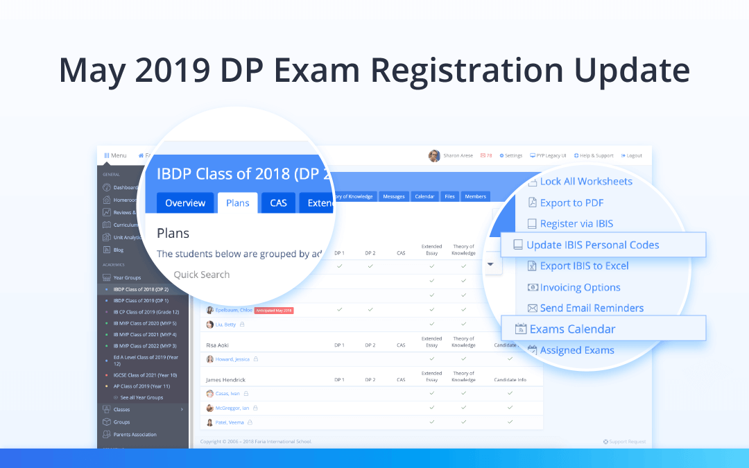 IBIS Personal Codes, Candidate Session Numbers, and Exam Calendars for the May 2019 Session