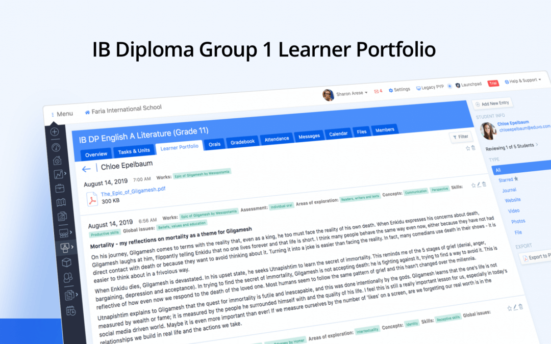 Now Available: IB Diploma Group 1 Learner Portfolio