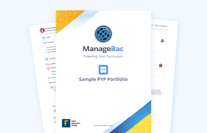 ManageBac Resource Library 50 Sample PYP Portfolio