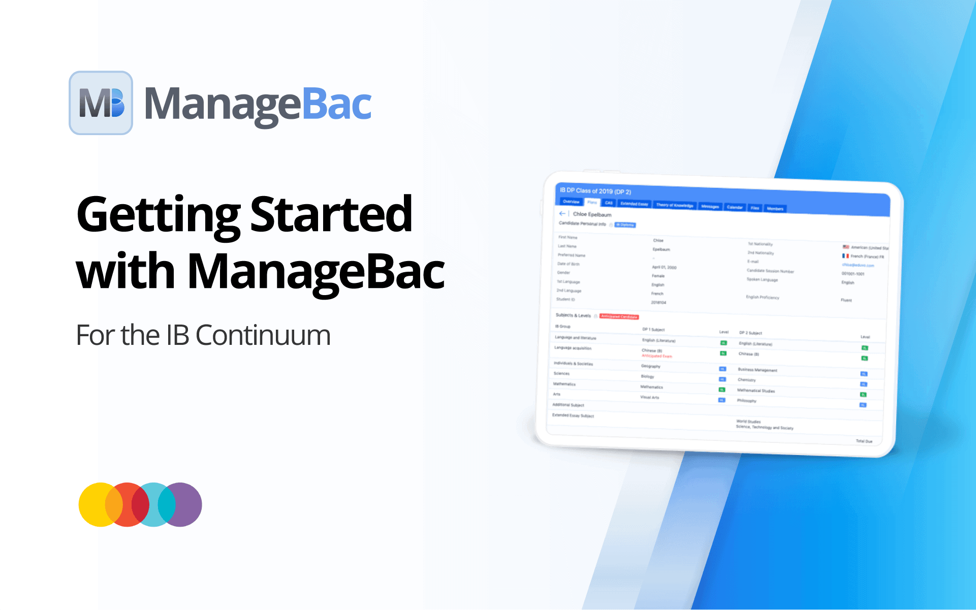Getting Started with ManageBac for the IB Continuum