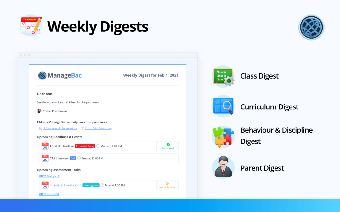 At-a-Glance Weekly Digests & New Notifications