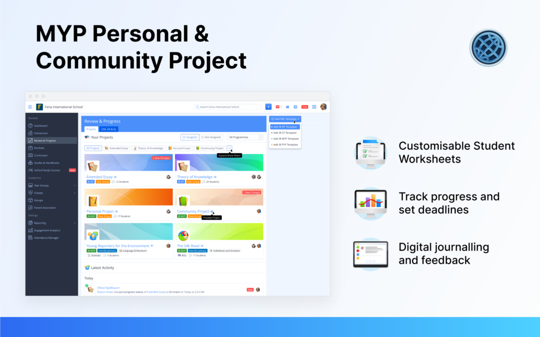 MYP Personal Project & Community Project Redesign
