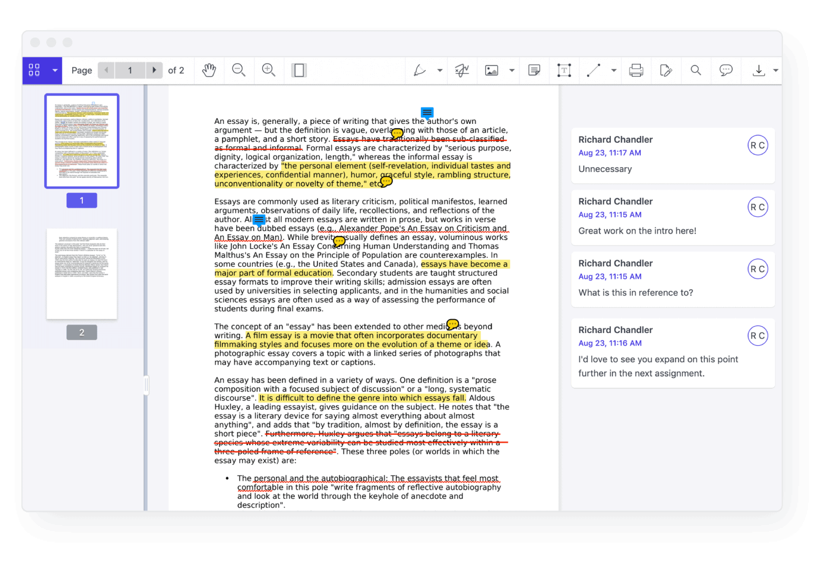 Curriculum First annotation
