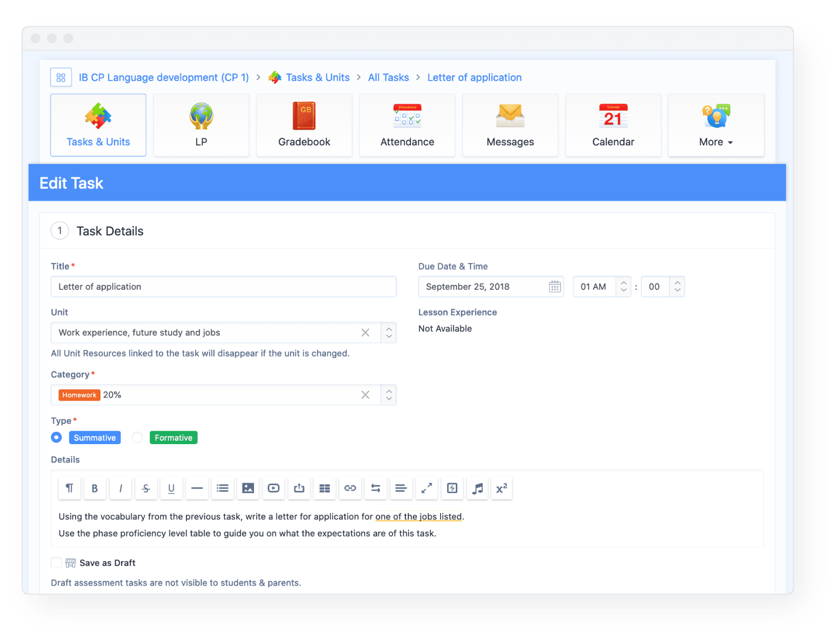 Tasks