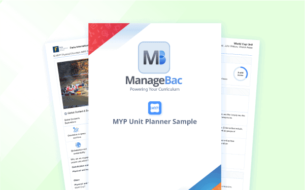 MYP Unit Planner Sample